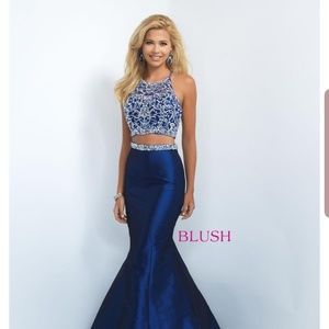Blush Two Piece Pageant or Prom Gown